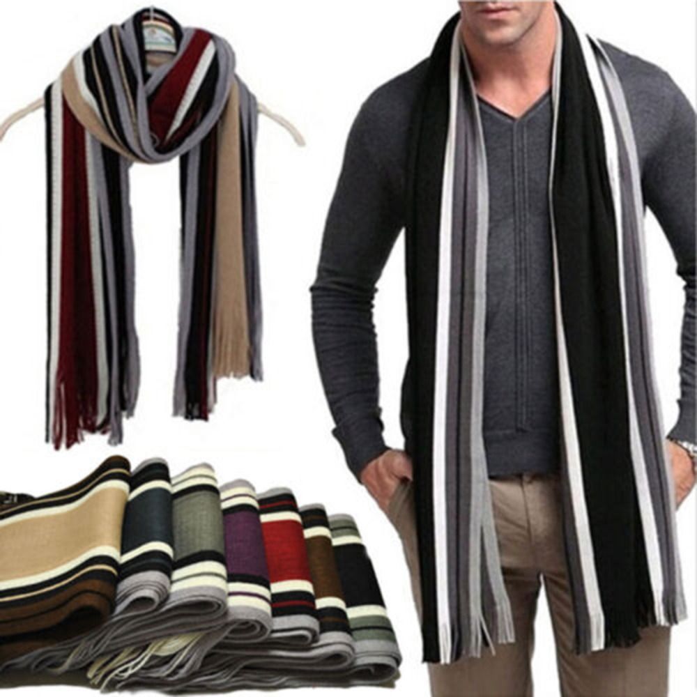 Sciarpa a righe da uomo in cas - Muffler Men Wool recensione e prezzo