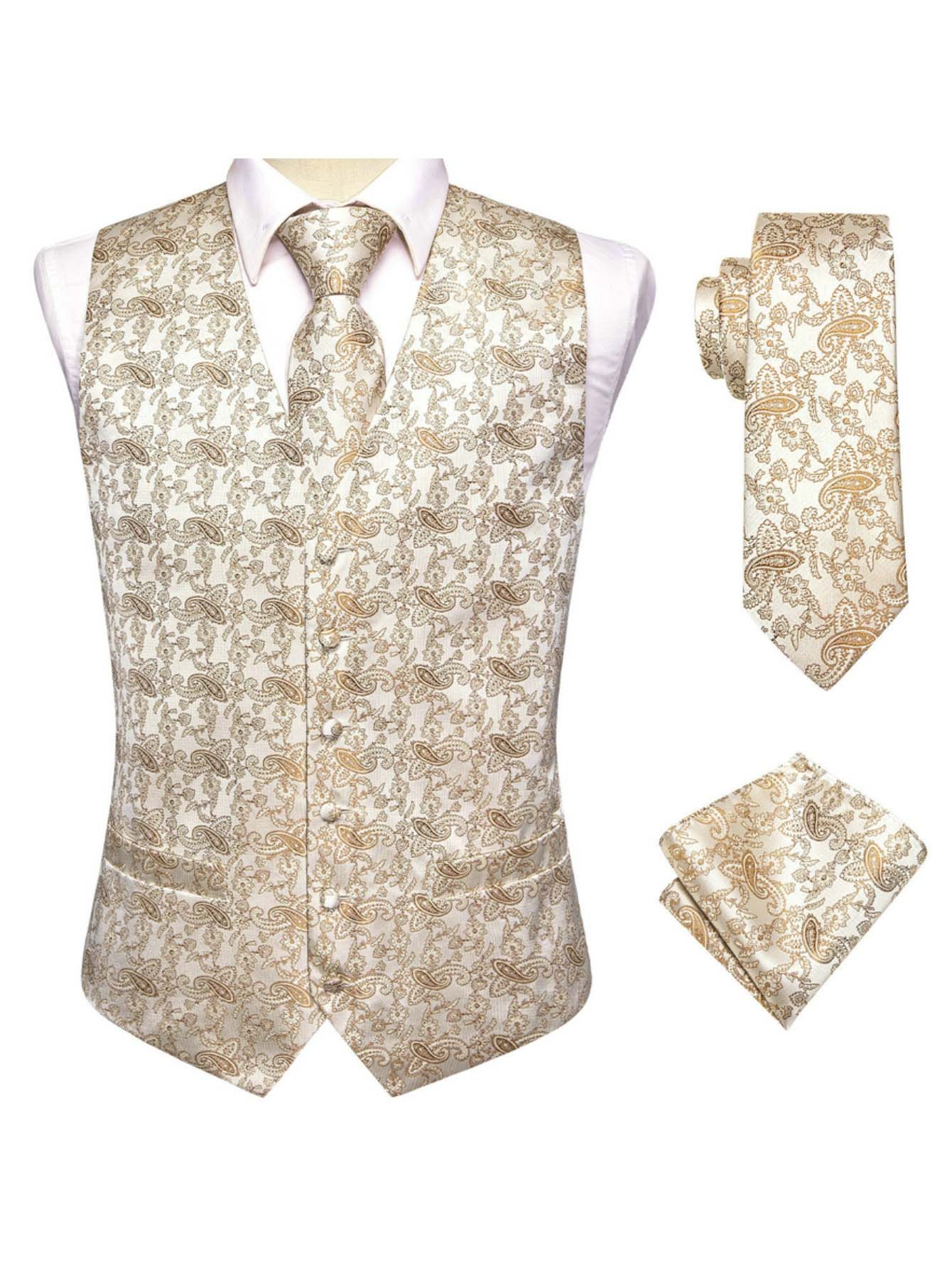 Completo da uomo tre pezzi col - Pocket Square Set recensione e prezzo