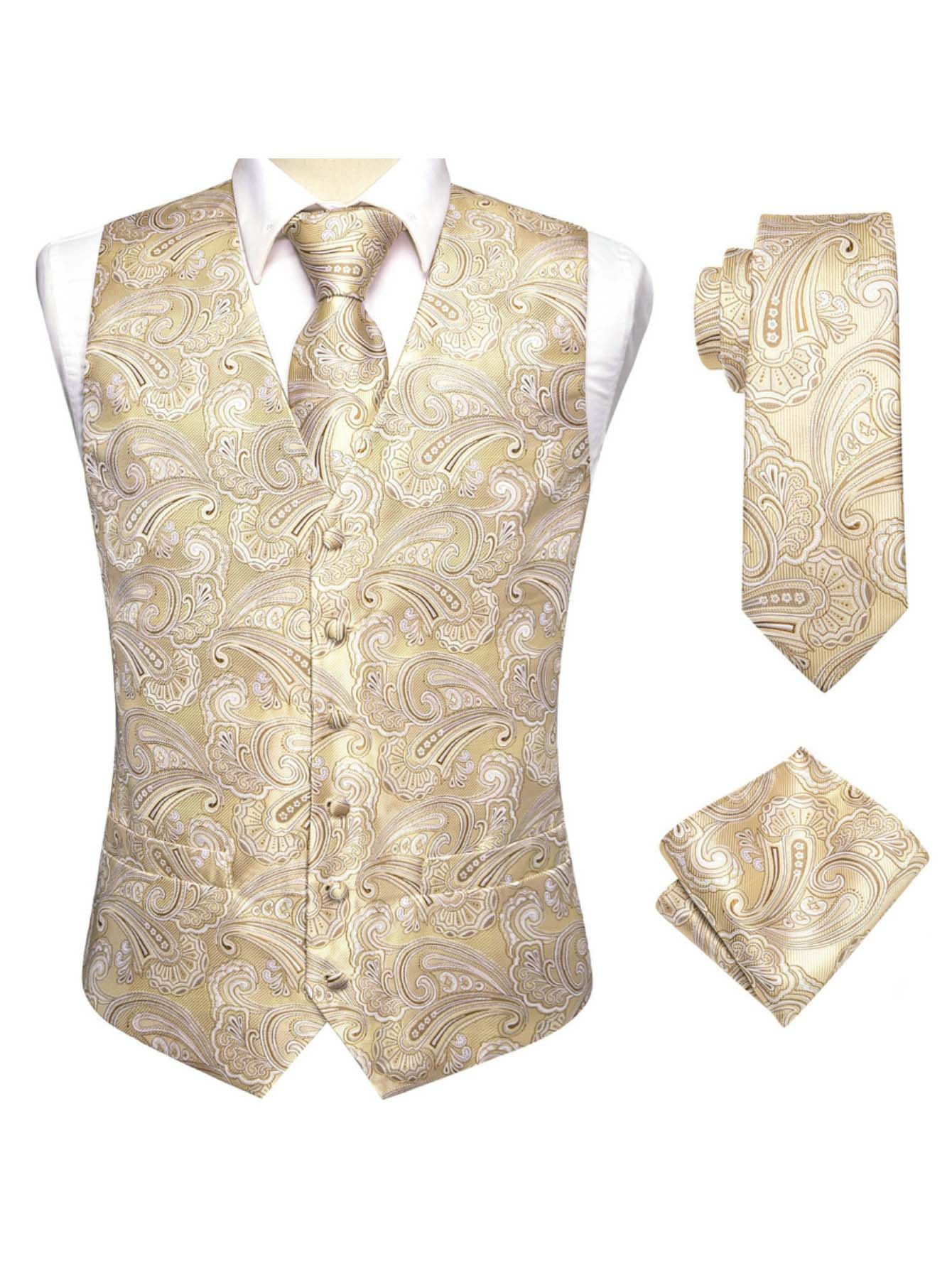 Completo da uomo tre pezzi col - Pocket Square Set recensione e prezzo